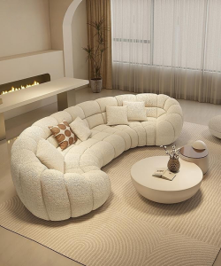 Module Curved Sectional Pumpkin Bubble Sofa