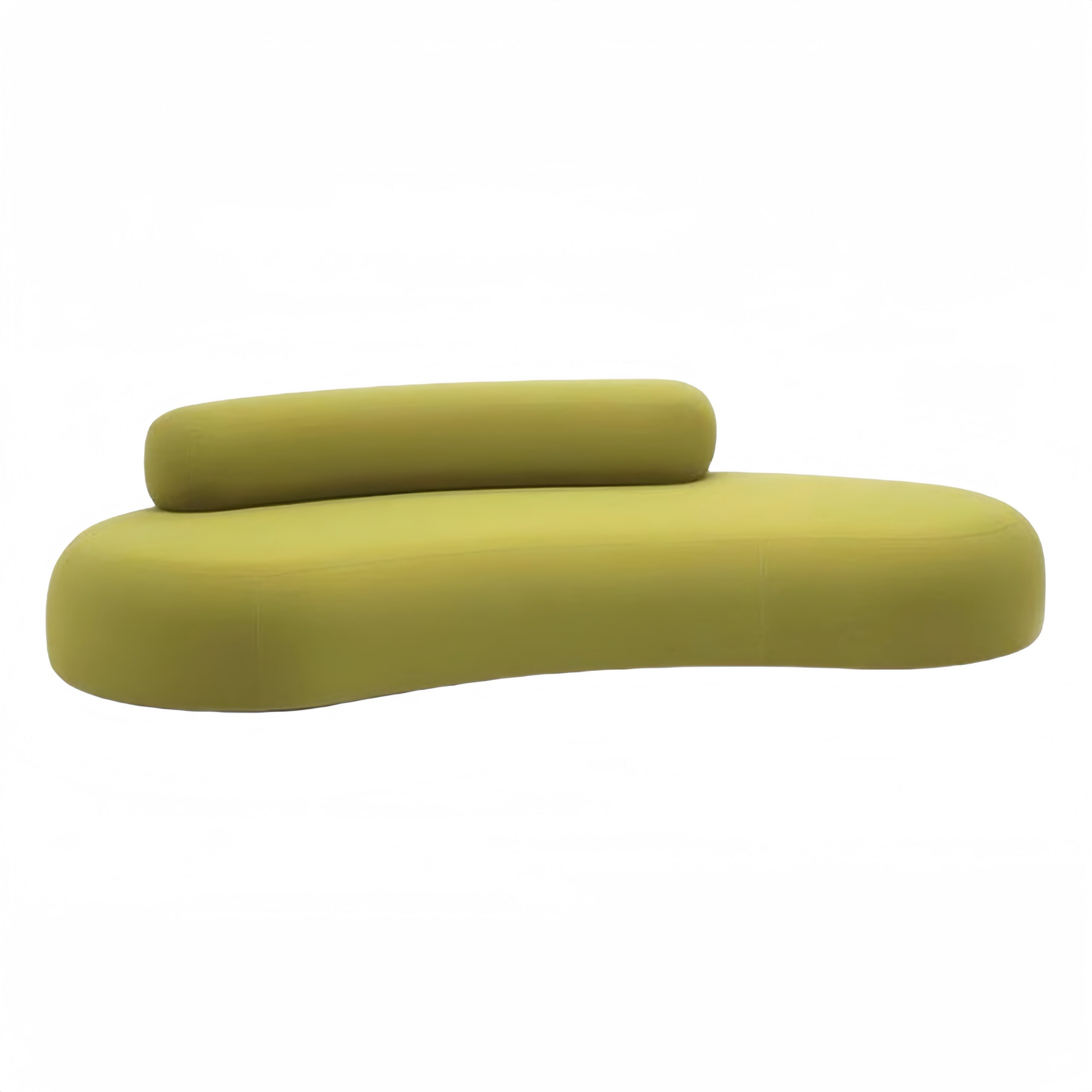 Factory Direct Premium Nordic Green Leather Curved Sofa - 图片 4