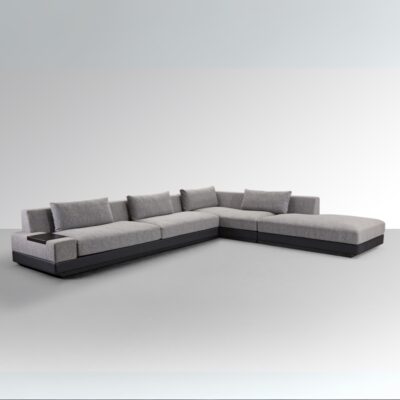 Modern 6 Seater Minimalist L Shape Sectional Couch Sofa Set