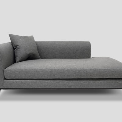 Convertible Leather Sleeper Sofa Bed– Chaise Lounge with Metal Base