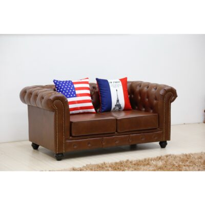 OEM American Chesterfield Leather Sofa - Classic Design