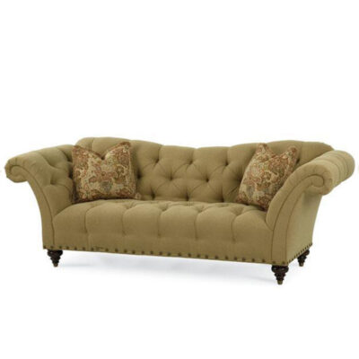 Retro American Velvet Sofa - 3-Seat Cafe Waiting